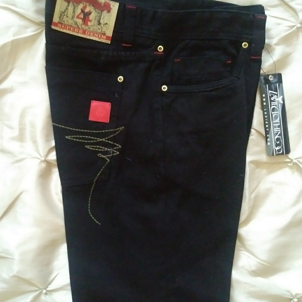 La vie Men's Black Jeans Waist 36 - Picture 8 of 9